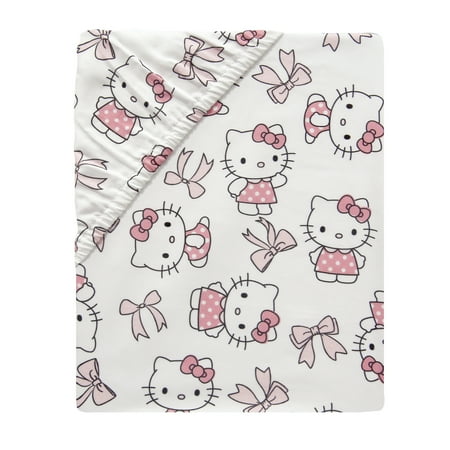 Hello Kitty Luv Fitted Crib Sheet Walmart Com