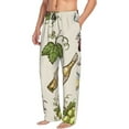 thumbnail image 2 of Disketp Grapes Bbottles Wine Men'S Pajama Pants - Ultra Soft Fleece Sleep And Lounge Pants (Size: S-Xxl), 2 of 9