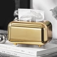thumbnail image 4 of Visland Tissue Box Electroplating with Spring Mirror Effect Magnet Suction Napkin Holder for Living Room, 4 of 7