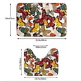 thumbnail image 3 of Yiaed Retro Floral Butterfly Print Bathroom Mat Set 2 Pieces Mat Anti-Skid Pad Ultra Soft and Absorbent Bathroom Bath Mat Contour Bath Rugs for Toilet Base, 3 of 6