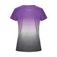 thumbnail image 4 of QLEICOM Women's Tee Shirts, Gradient Color Print Short Sleeve Crew Neck Tee Casual Loose Fit Summer Shirt Tops, Plus Size Gradient Loose Tops, Tees & Blouses for Women S-5XL, 4 of 5