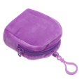 thumbnail image 4 of SOPOTUTU Purple Plush Coin Purse Keychain Pouch for Storage Adorable Accessory for Women's and Girls 4.5 x 4.5 Inches, 4 of 8