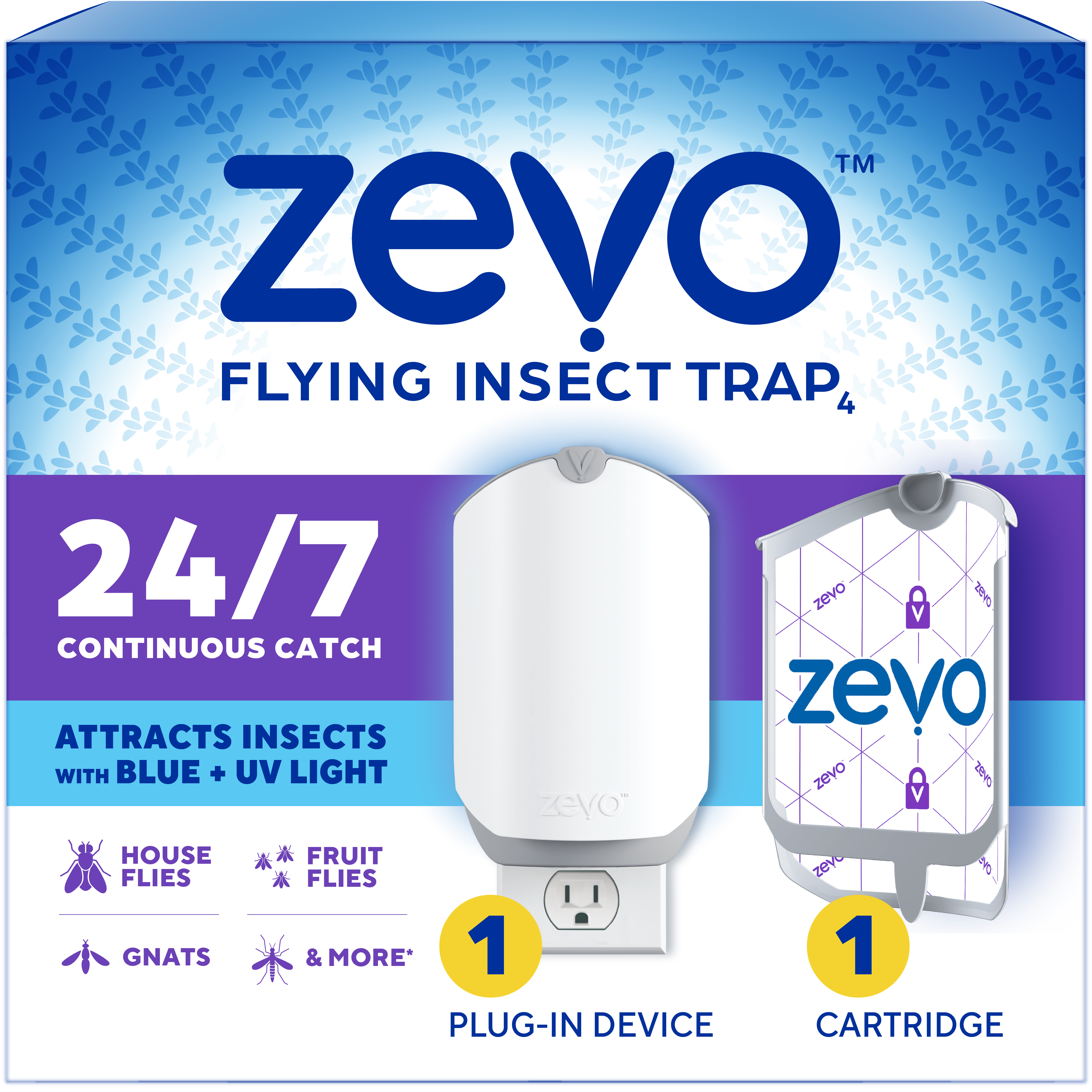 Zevo Flying Insect Indoor Fly Trap with UV Light