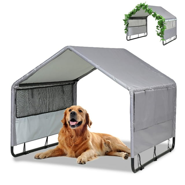 Carpa Sombrilla para Perros LitaiL Gris para Perros Pequeños y Grandes