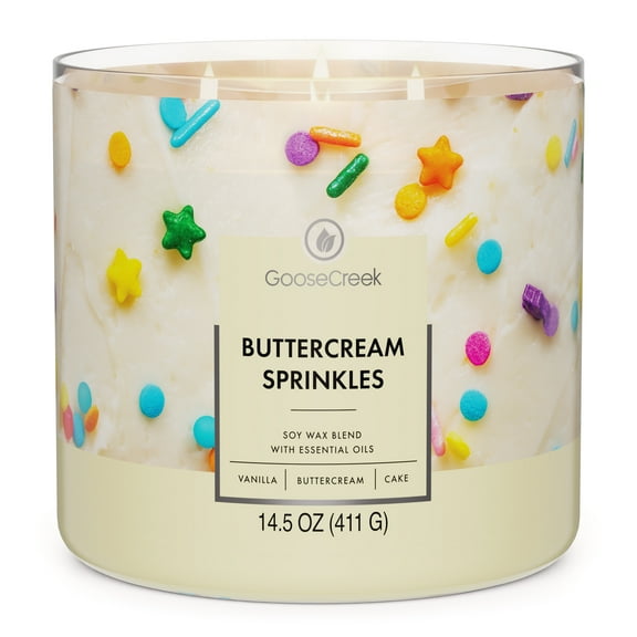 Goose Creek 3-Wick Buttercream Sprinkles Scented Jar Candle, 14.5oz.