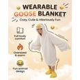 thumbnail image 3 of Duck Pajamas, Duck Onesie, Duck Blanket, Blanket Hoodie, Funny Onesies for Adults, Wearable Goose Blanket Hoodie Onesie Oversized Flannel Cozy Hooded with Sleeves Shoes Sleeping Pajamas for Adult, 3 of 9