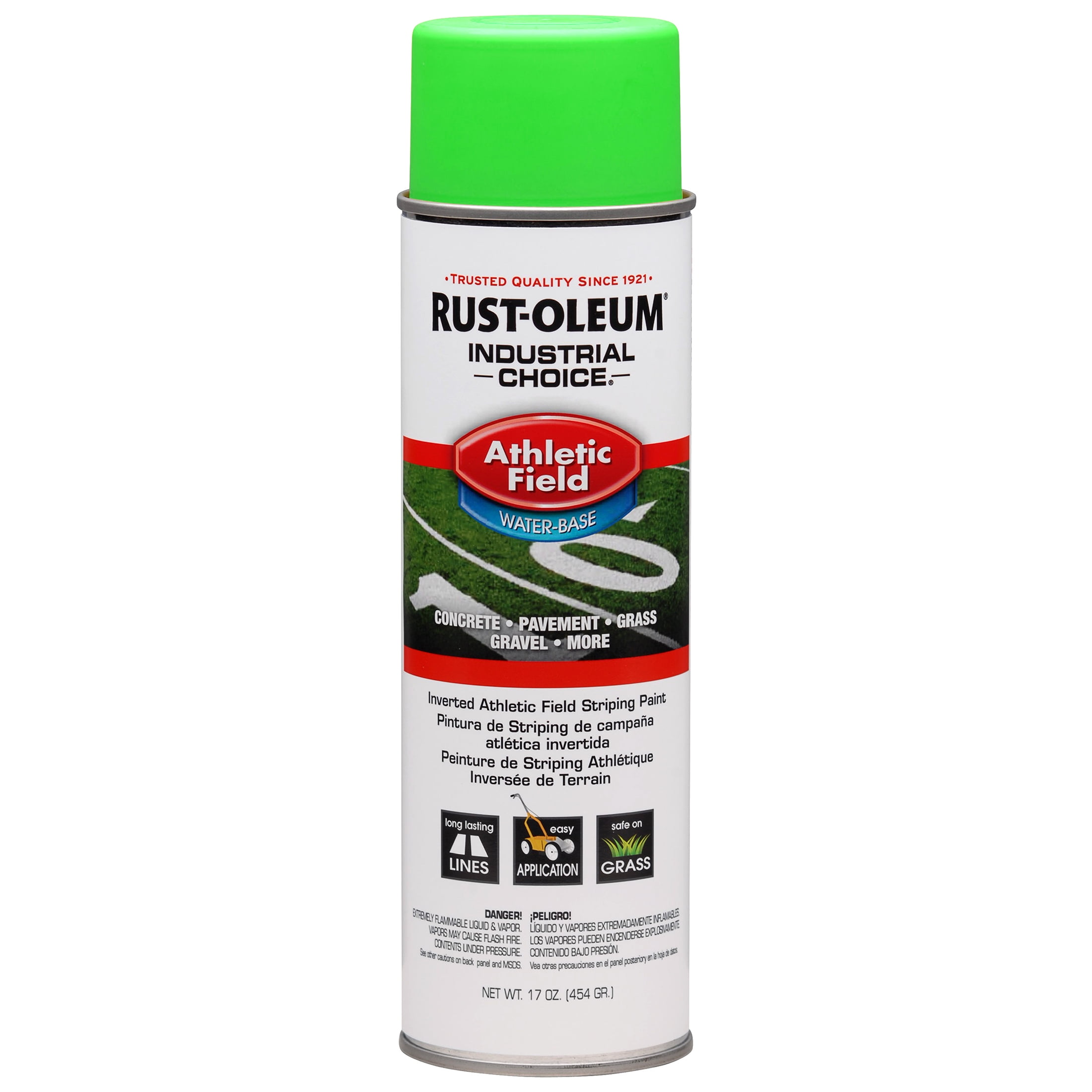 12 Pack, Florescent Green, Rust-Oleum Industrial Choice Athletic Field Striping Spray Paint- 17 oz