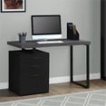 thumbnail image 5 of Urbanpro 48" Contemporary Wooden Pedestal Writing Desk in Black and Gray, 5 of 5