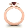 thumbnail image 4 of 2.35 Ct Oval Cut Garnet & Citrine Gemstone Latest Bridal Ring for Women Solid 14K Rose Gold Size 6.5 by Diamond-Capitals, 4 of 8