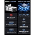 thumbnail image 3 of GMKtec M8 Mini PC, AMD Ryzen 5 PRO 6650H, 16GB DDR5 1TB SSD, Dual NIC LAN 2.5GbE Oculink, USB4, HDMI, USB-C, Office Home Gaming Desktop Computer, 3 of 10