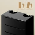 thumbnail image 3 of Aiho 6 Drawer Dresser, Black Wood Storage Cabinet with Cutout Handles for Bedroom, 3 of 6