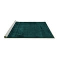 thumbnail image 2 of Ahgly Company Machine Washable Indoor Rectangle Abstract Turquoise Blue Modern Area Rugs, 2' x 3', 2 of 4