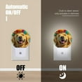 thumbnail image 4 of Night Light Plug into Wall,Dusk to Dawn Sensor Auto-On/Off for Bathroom, Hallway,Kids Room-Golden Retriever Wearing Flower Crown With Smiling Face, 4 of 4
