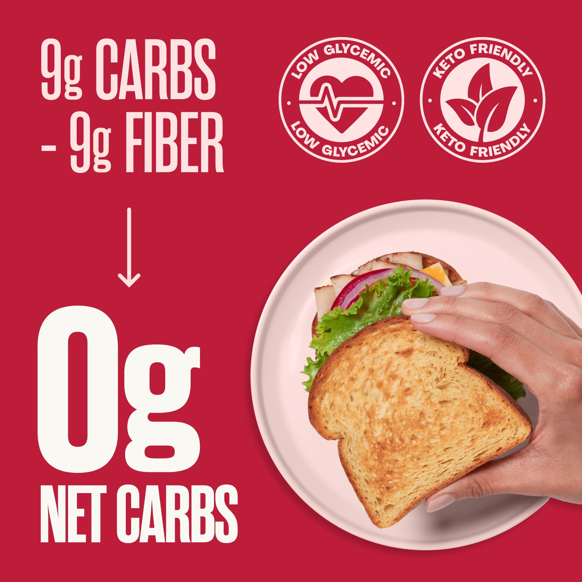 Sola Classic White Bread, 0g Net Carb, Non-GMO, 14 oz Loaf