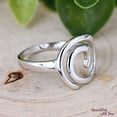 thumbnail image 4 of SS DESIGNS Sterling Silver Ring - Minimalist Spiral Design Round Swirl Statement Band, Lightweight Durable Plain Silver Jewelry for Everyday Fashion, 4 of 8