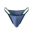 thumbnail image 2 of ylioge Mens Underwear Thongs Trendy Low Rise Solid Color Stretchy G-String Breathable Support Briefs, 2 of 4