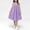 Purple, variant on Eltusu Girls Cotton Dresses, Casual Solid Color Sleeveless Crewneck Summer Clothes Purple Size 10 T