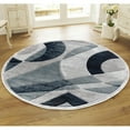 thumbnail image 4 of MDA Home Orelsi Gray/Blue Abstract Polypropylene Area Rug - 5' x 8' Oval, 4 of 5