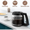 thumbnail image 3 of 14-Cup Coffee Pot Replacement for Cuisinart Coffee Maker DCC-220, DCC-2600, DCC-2800,DCC-3200P1,CBC-7000PC,CBC-7200PC,CBC-7400PC,DCC-1800FR. Glass Carafe Replacement for Cuisinart with Sturdy Handle., 3 of 3