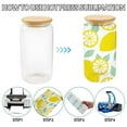 thumbnail image 6 of Sublimation Blanks bulk Double Wall Glass,16 oz Pre Drilled Sublimation Snow Globe Glass With Bamboo Lid and Straw Reusable Clear Beer Can Mason Jar Mug for Snow Globe Glitter DIY, 6 of 9
