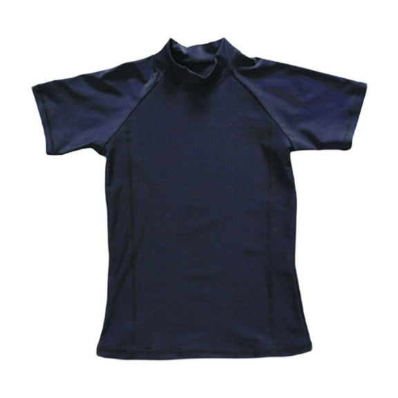 LNMQLPDBS Boys Swimsuit Short Sleeve Rashguard Solid Color High Neck Swimsuit Quick Dry Tops for Summer Toddler Boy Bathing Suit Beach Children's Swimsuit Spa Swimwear ﻿