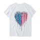 thumbnail image 3 of Tops Cortos para las Mujeres Día de la Independencia Impreso Cuello de la Tripulación Tee, Casual Y Elegante Cuello Redondo Tops para las Mujeres, 3 of 3