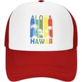 thumbnail image 2 of Retro Aloha Hawaii Mesh Back Trucker Cap Baseball Cap, 2 of 8