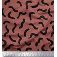 thumbnail image 1 of Soimoi Brown Rayon Crepe Fabric Brush Stroke Abstract Print Fabric by Yard 46 Inch Wide, 1 of 3