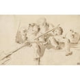 thumbnail image 2 of Giovanni Battista Tiepolo 24x17 Gold Ornate Framed and Double Matted Museum Art Print Titled - A River God and Other Figures on a Parapet (ca. 1740), 2 of 4