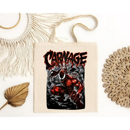 vintage Carnage Character Pounce and Text Tote Bag-TH39440