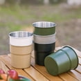 thumbnail image 1 of Xihbxyly Taza de Acero Inoxidable de 300 Ml para Acampar Al Aire Libre, Acero Inoxidable 304 de Grado Alimenticio, Resistente a La Corrosión, Fácil Agarre, Ideal para Bebidas Frías y Calientes, Ideal, 1 of 6
