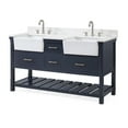 thumbnail image 4 of 60-Inches Kendia Double Farmhouse Sink Bathroom Vanity, 4 of 4