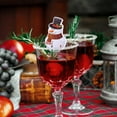 thumbnail image 3 of Décorations de Fête de Noël, Carte de Verre à Vin Rouge de Noël Décoration Chapeau du Père Noël Carte de Fête Verre à Vin Décoration Centre Commercial Restaurant, Ornements de Noël Rouges, Décoration du Père Noël, 3 of 5