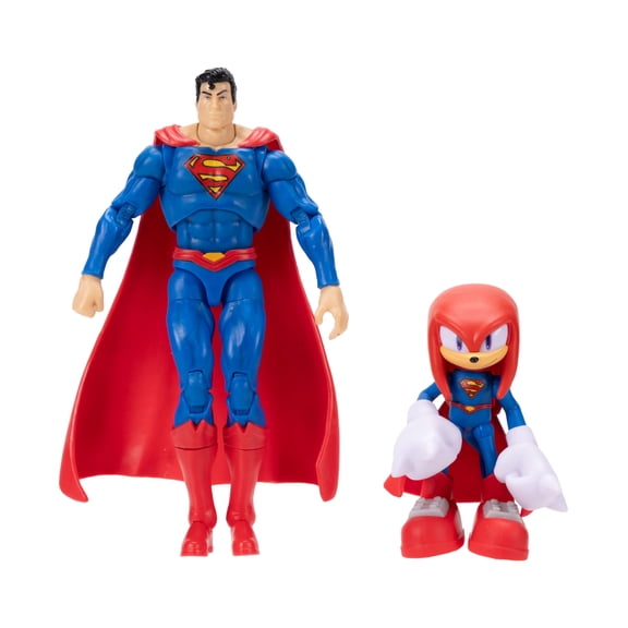 Sonic x DC Multipack Action Figures - 2.5 Inch Knuckles and 5 Inch Superman