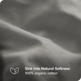 thumbnail image 3 of Bare Home Organic Cotton Duvet Cover Set, 300 Thread Count, Percale Weave, Twin/Twin XL, Light Gray, 3 of 5