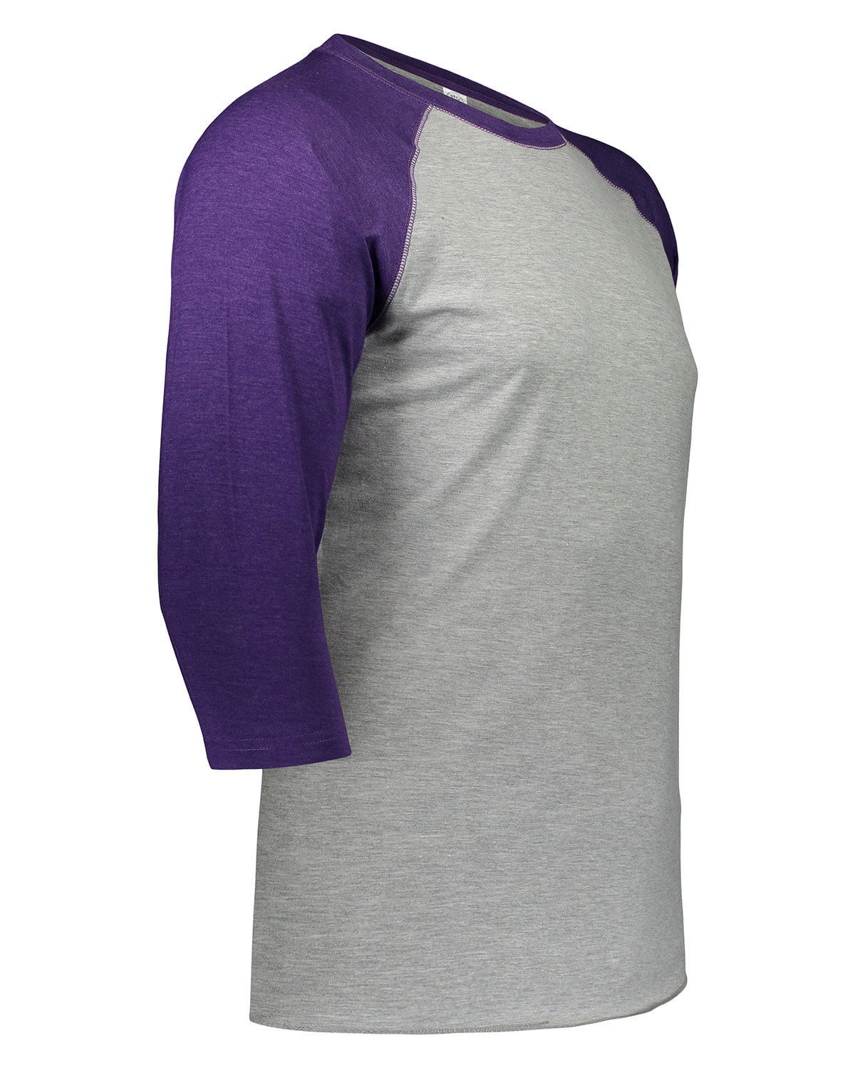 Aquaguard 100% Cotton Men's Vintage Baseball T-Shirt crew neck tee (3 Pack) - Medium - VN Heather/VN Purple