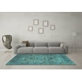 thumbnail image 3 of Ahgly Company Indoor Square Persian Light Blue Traditional Area Rugs, 3' Square, 3 of 4