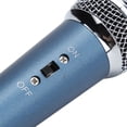 thumbnail image 5 of Xirurus Wired Condenser Microphone 3.5mm Cardioid Studio Mic with U-Shaped Audio Adapter for Computer Karaoke, Singing, and Streaming, Blue, Lightweight Portable Audio Equipment (9.84 in / 25 cm), 5 of 9