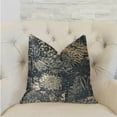 thumbnail image 2 of Plutus Lazuli Blue and Beige Luxury Throw Pillow 20"L x30"W, 2 of 3
