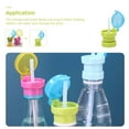 thumbnail image 4 of Water Bottle Straw Caps, Cute Spill Proof Water Bottle Straw Caps Replacement, Portable Juice Water Bottle Cap with Straw for Boys Girls, Reusable Easy to Use 2.75" x 14", 4 of 9