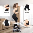 thumbnail image 3 of Stepper for Exercise Mini Fitness Stepper with 2 Resistance Bands LCD Monitor Max 330.7LBS Load Stair Stepper Quiet Stepper, Grey, 3 of 7