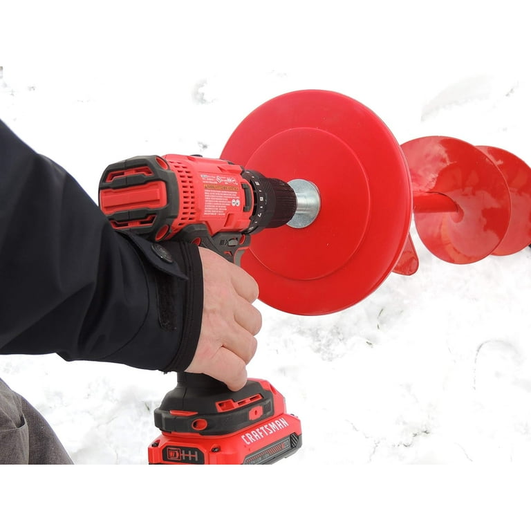 Ice Fishing Auger Stopper With Drill Bit Adapter (9Disc, Fits Up To 8  Auger Blades) For Cordless 20Volt Lithium Battery Drills - Prevent Auger  Blade From Slipping Beneath The Ice. 