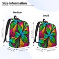 thumbnail image 2 of Yiaed Multicolored Beautiful Flower Print Laptop Backpack Travel Canvas Backpack Vintage Aesthetic Backpack for School Knapsack Plain Backpack Backpack for School-Medium, 2 of 5