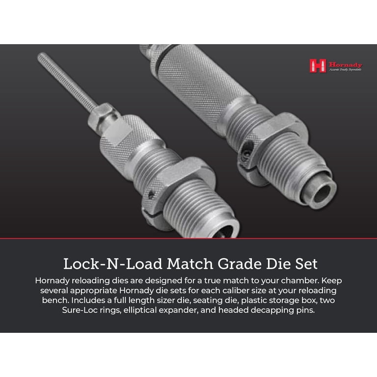 Hornady Full Length Die For 7mm Winchester Short Magnum (7mm WSM) - Zip Spindle Design With Sure-Loc Lock Ring