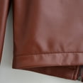 thumbnail image 5 of Tauxra Jackets for Women,Jackets for Women Fashion,Women's Leather Jacket, Solid Color Zipper Stand Collar Slim Long Sleeve Pu Coat,Leather Jacket Women, 5 of 7