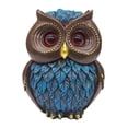 thumbnail image 2 of Estatua de búho, figura de animal, regalo moderno y creativo para amantes de las aves. Colección de búhos. Azul, 2 of 9