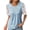 Light Blue, variant on Spring Tops for Women Womens Tops under $10 Women's Fashion Summer Round Neck Leisure Short Sleeve Solid Tops Gifts for Women