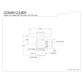 thumbnail image 2 of Kingston Brass CC54405DX 5/8-Inch O.D. Comp x 1/2-Inch O.D. Comp Quarter-Turn Angle Shut-Off Valve in Oil Rubbed Bronze, 2 of 4