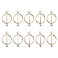 thumbnail image 1 of 10 pinzas delicadas para camisetas, botones decorativos de aleación para ropa, hebillas anudadas en las esquinas, diseño de perla de metal, doradas, tamaño 43 mm., 1 of 5