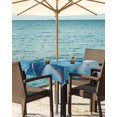 thumbnail image 3 of Fsddascl Marble Blue Outdoor Tablecloth - 60x60 Inch Square Dining Table Cover, Modern Aesthetics Abstract Impressionist Waterproof Outdoor Table Cloth with Umbrella Hole & Zipper for Picnic/Patio, 3 of 7